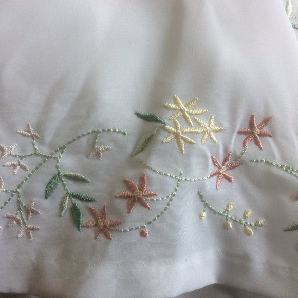 Laura Scott NWOT Vintage White Floral Embroidered Cottagecore Blouse Size XL - Picture 7 of 7